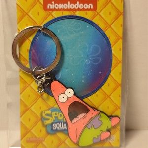 Spongebob Squarepants Surprised Patrick Metal Keychain Official Collectible